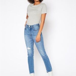 ANTHROPOLOGIE NOEND JEANS Women’s Size 28 Eve Slim Straight Jeans In Bestie Wash